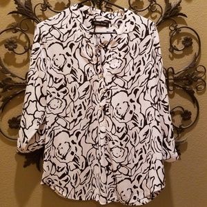 Black and white blouse